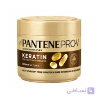 ماسک مو تقویت کننده پنتن مدل Keratin Protect Haarmaske مناسب برای انواع مو حجم 300 میلی لیتر