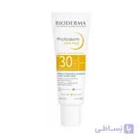 کرم ضد آفتاب بدون رنگ بایودرما SPF 30 مدل Photoderm AKN مناسب پوست‌های چرب و مختلط حجم 40 میلی‌لیتر