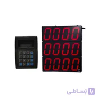 سیستم فراخوان مشتری نمایشگر سه ردیفه چهار رقمی سایز(37*39) + کیپد چهار رقمی