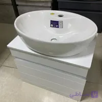 روشویی کابینتی کامل ضداب pvcسایز 50/35صفحه دار باسنگ باضمانت کتبی کابین کامل پی وی سی