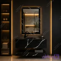 ست روشویی مارمونایت مشکی کلکته مدل لوکانو