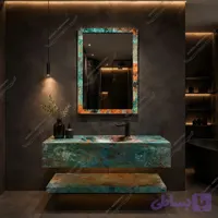 ست روشویی مارمونایت سبز مدل پتینه