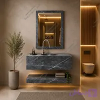 ست روشویی مارمونایت طوسی کلکته مدل پیترا
