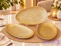 دیس چوبی طلایی دو سایزی