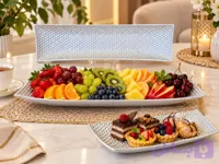 دیس چوبی طوسی دو سایزی