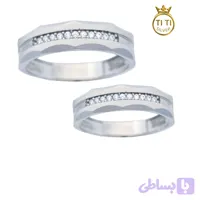 حلقه ست نقره مشابه طلا لیزری 896