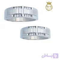 حلقه ست نقره لیزری مشابه طلا 901
