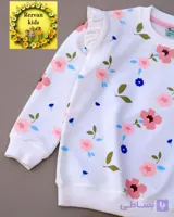 بلوز تک دخترانه طرح گل(4 تا 11 سال)