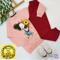 بلوز شلوار دخترانه طرح دختروگل(7 تا 11 سال)