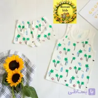 ست شورت و رکابی پسرانه طرح نخل(۳ تا ۸ سال)