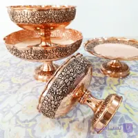 شکلات خوری اصیل دست ساز زنجان گل کاری سیاه قلم