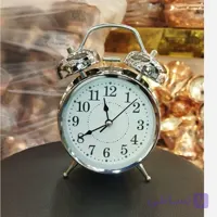 ساعت زیبا آبکاری کروم بزرگ زنگ دار قطر10قابل استفاده و دکوری