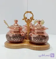 جا ادویه مسی گلبرگ سه تایی سیاه قلم