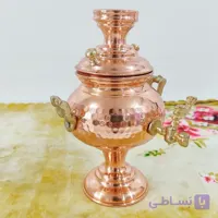 قندان مدل سماور بزرگ مسی دست ساز زنجان