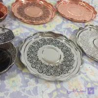 پیش دستی شش تایی تمام مس کروم نانو شده مدل رز مس قلم بسیار زیبا