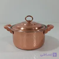 قابلمه مسی (کته پز ) 3 نفره چکشی قطر20 با ضخیم ترین و شفاف ترین ورق مسی