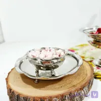 پیش دستی مسی 3 پایه قطر 18 سانت رنگ مسی