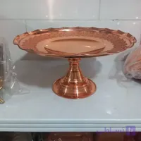 شیرینی خوری مسی ارتفاع 16و قطر32 سانت رز مس
