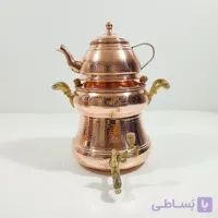 سماور روگازی مسی همراه با کتری ۴ ل