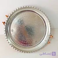 سینی دسته و پایه دار تمام مس زنجان قطر 34