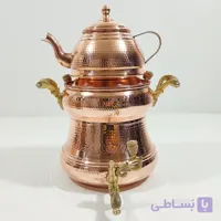 کتری و قوری روگازی مسی زنجان نانو شده رنگ ثابت 5لیتری