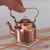 قوری یا کتری کوچک سیسمونی تمام مس دست ساز