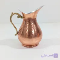 پارچ مسی زنجان طرح ترک دسته برنجی رنگ ثابت ارتفاع 20 سانتی متر