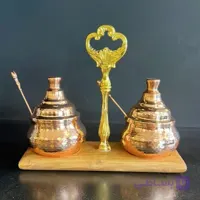 جا ادویه و جا مربایی 2 عددی همراه استند جوبی