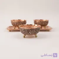 پیاله هفت سین مسی ۶ تایی گلبرگ گل درشت نانو