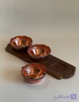 اردخوری مسی ۳ تایی گلبرگ دیبا نانو خطی