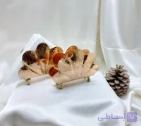 جا دستمالی مسی صدفی رز