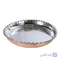 سینی مجمع مسی گرد لبه دار سایز ۵ قطر ۳۹ داخل طرحدار