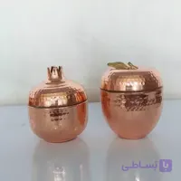 قندان انار و سیب تمام مس بسته دوتایی