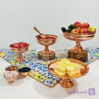 سرویس پذیرایی چهار تیکه مسی زنجان دست ساز نانو شده و رنگ ثابت