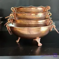 کاسه 3 پایه گوشواره دار سایز 3 قطر 24 ارتفاع 12