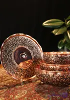 سرویس پذیرایی مسی ۴ تیکه گلبرگ درشت