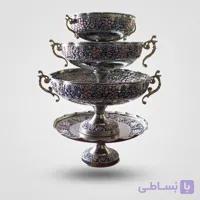 سرویس پذیرایی مسی اطلس ۴ تیکه دسته دار