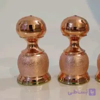 نمکدان مسی 4عددی طرح شنی کمر باریک نانو شده