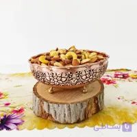 کاسه مسی پذیرایی 3 پایه مناسب آجیل یا شکلات