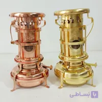 چراغ والور علادین دو رنگ مسی و طلایی ارتفاع 25