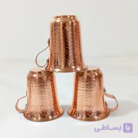 لیوان 6عددی مدل لاله مسی دست ساز چکشی نانو