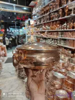 سوپ خوری مسی طرحداد قطر ۲۲ سانت
