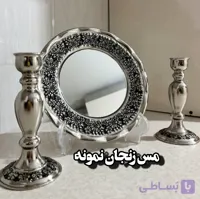اینه و شمعدان مسی رز گل کروم