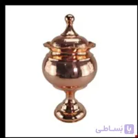 آجیل خوری مسی سایز 3 ارتفاع 31 سانت قطر 16 سانت