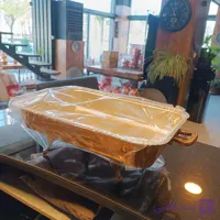 مرغ خوری تمام مسی مستطیل پایه دار نانو شده سایز 1