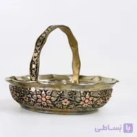 سبد شکلات مسی گلبرگ دسته برنجی قطر ۱۷ نانو شده