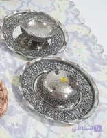 پیاله و پیش دستی مسی ۱۲ تایی گلبرگ تراش نانو شده