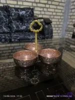 اردو خوری سه تایی مسی گلبرگ نانو شده داخل قلع
