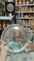دیس دایره مسی گوشواره دار سایز 4 قطر 37 سانت در مس زنجان نمونه