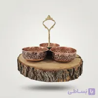 اردوخوری مسی ۳ تایی گلبرگ دیبا نانو مثلثی